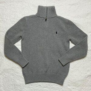 Polo Ralph Lauren Boys Interlock Quarter-Zip Pullover, Size M 10-12